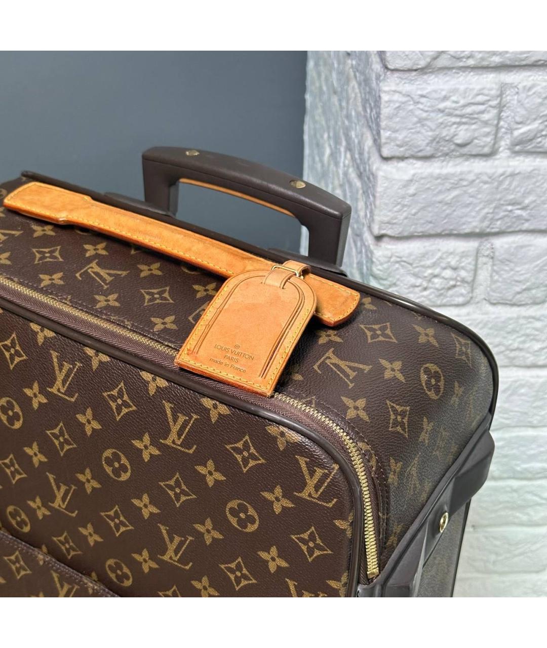 LOUIS VUITTON Коричневый чемодан, фото 3