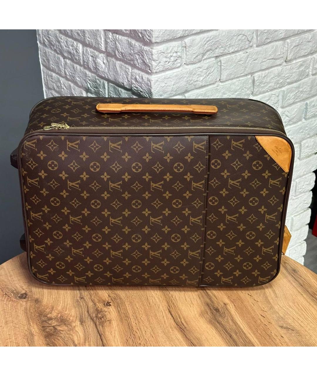 LOUIS VUITTON Коричневый чемодан, фото 4