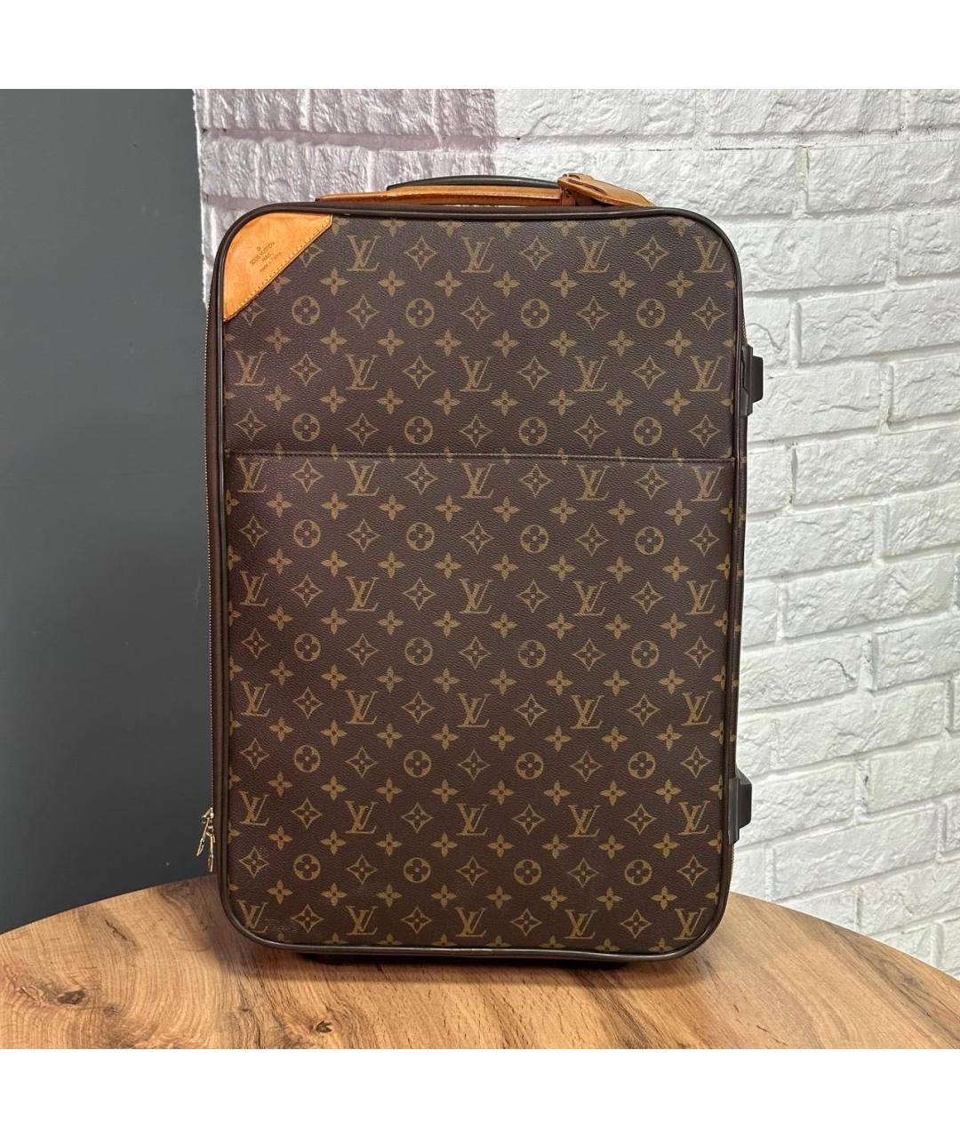 LOUIS VUITTON Коричневый чемодан, фото 6