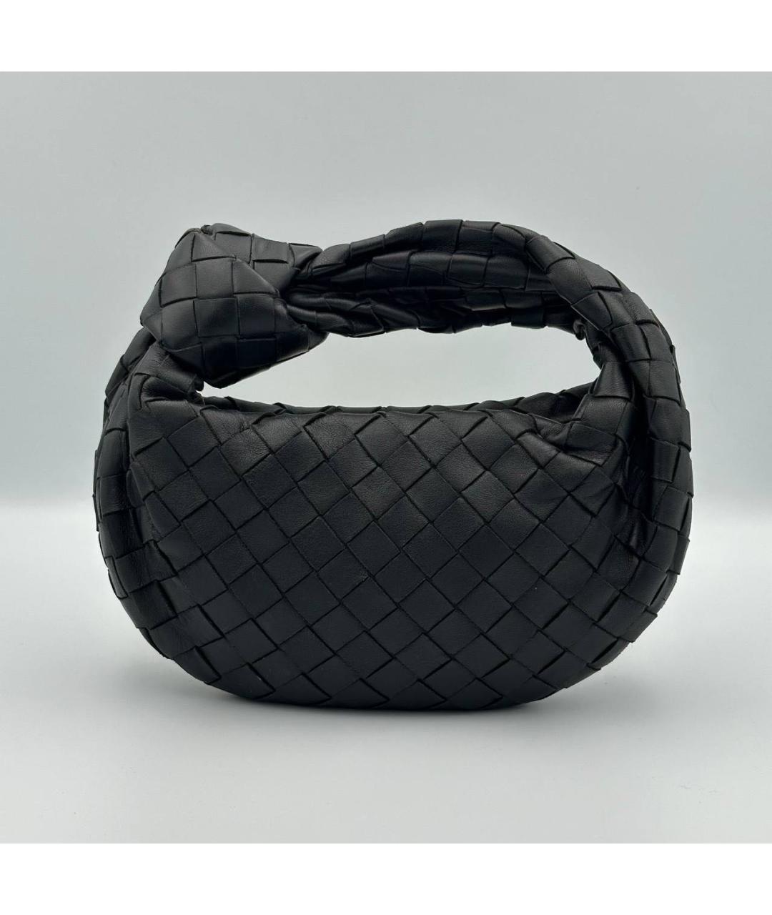 BOTTEGA VENETA Черная кожаная сумка с короткими ручками, фото 3