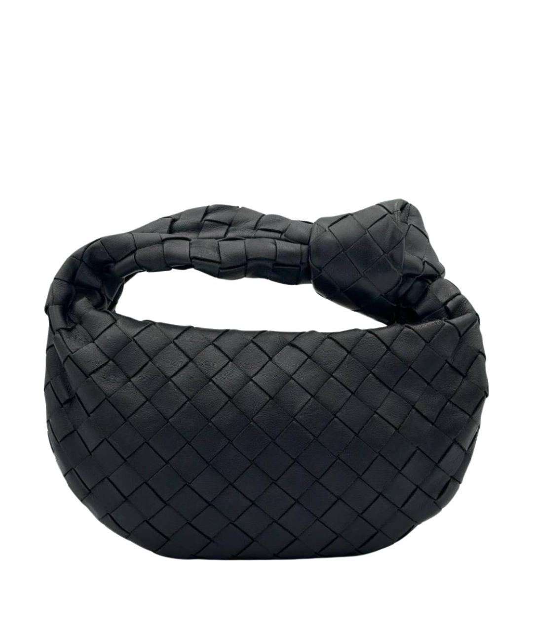 BOTTEGA VENETA Черная кожаная сумка с короткими ручками, фото 1