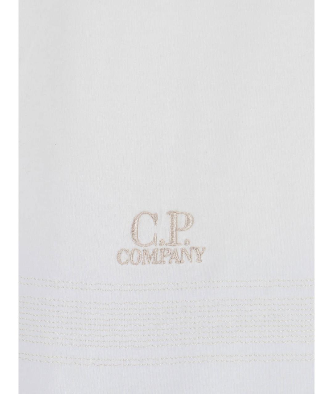 CP COMPANY Белая хлопковая футболка, фото 3