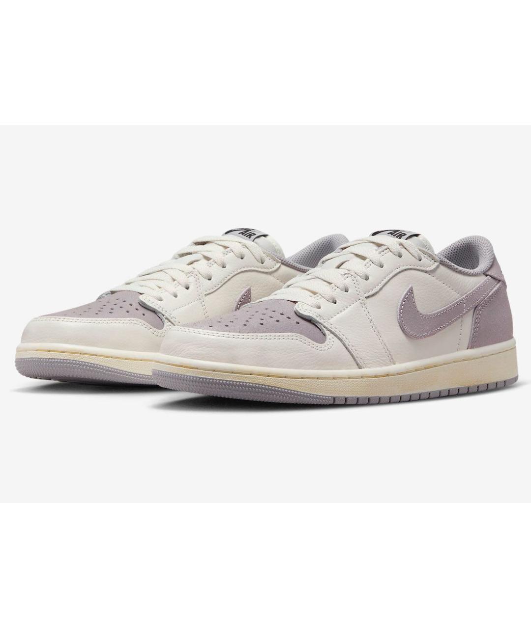 JORDAN Серые низкие кроссовки / кеды из искусственной кожи, фото 2