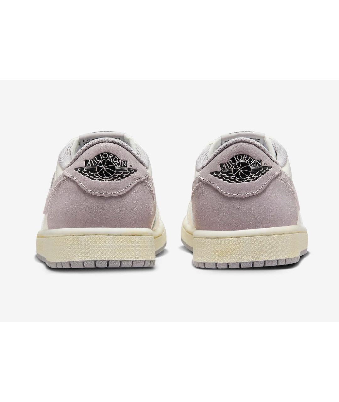 JORDAN Серые низкие кроссовки / кеды из искусственной кожи, фото 4