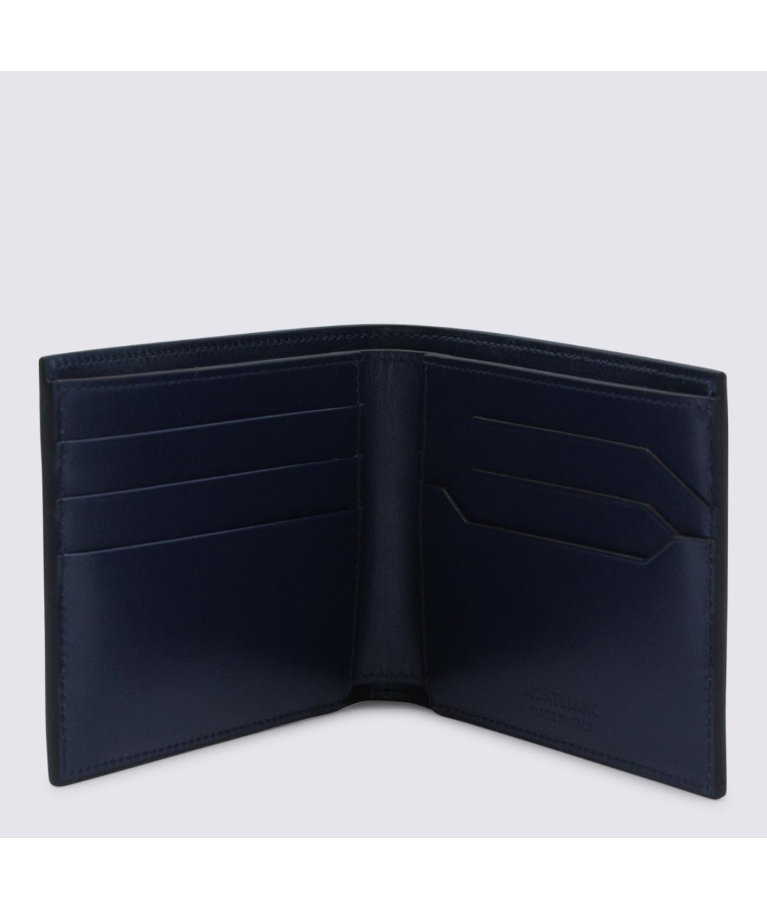 MONTBLANC Черный кожаный кошелек, фото 2