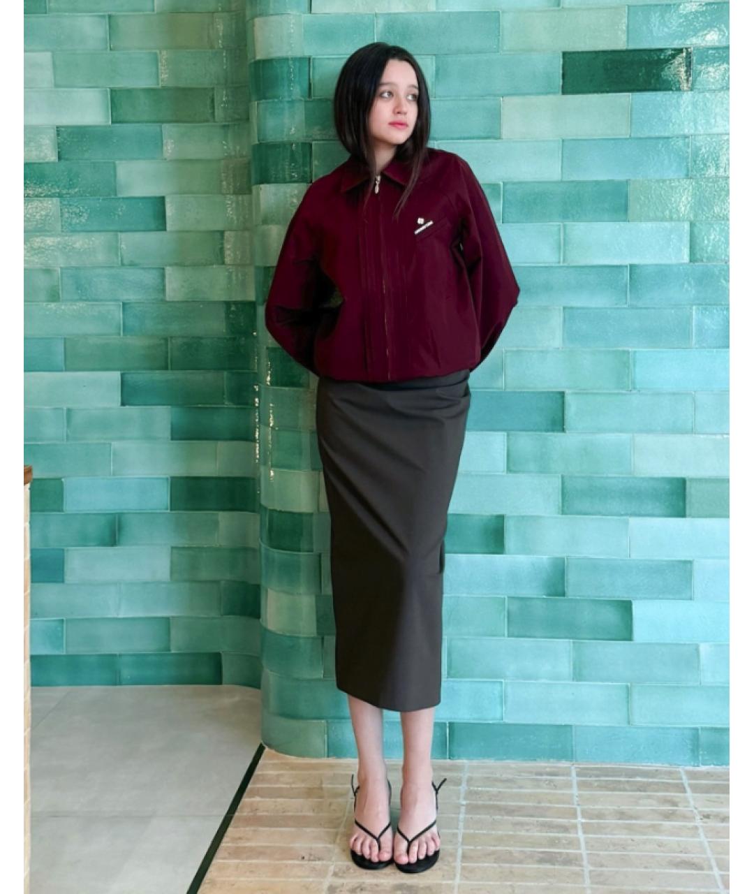 SHUSHU/TONG Бордовая полиамидовая куртка, фото 5