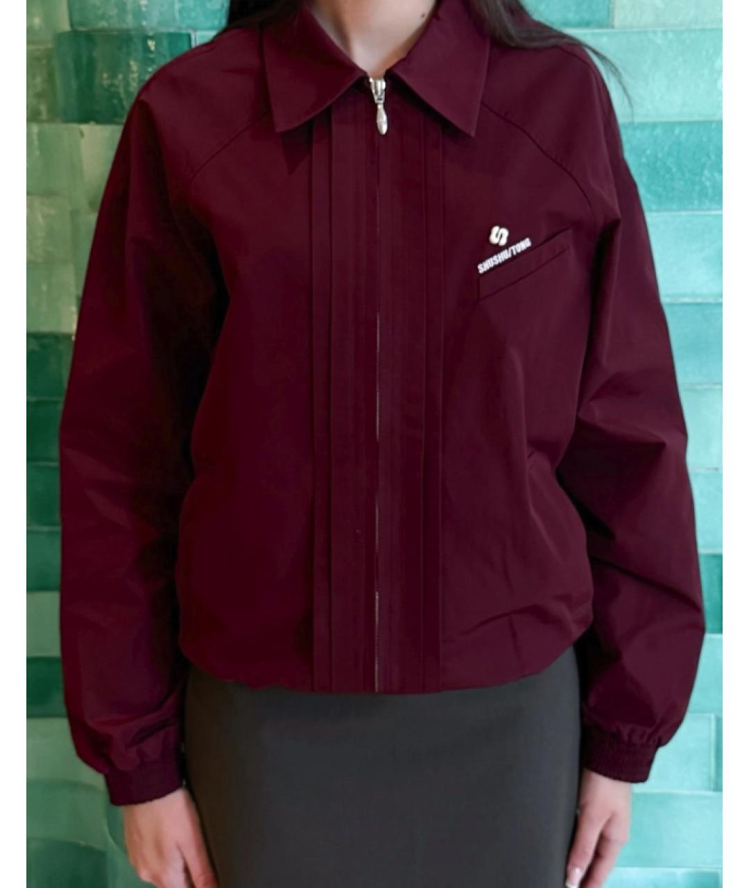 SHUSHU/TONG Бордовая полиамидовая куртка, фото 2