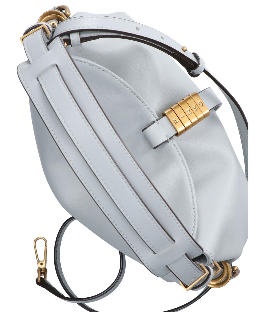 PINKO Серая кожаная сумка через плечо, фото 4