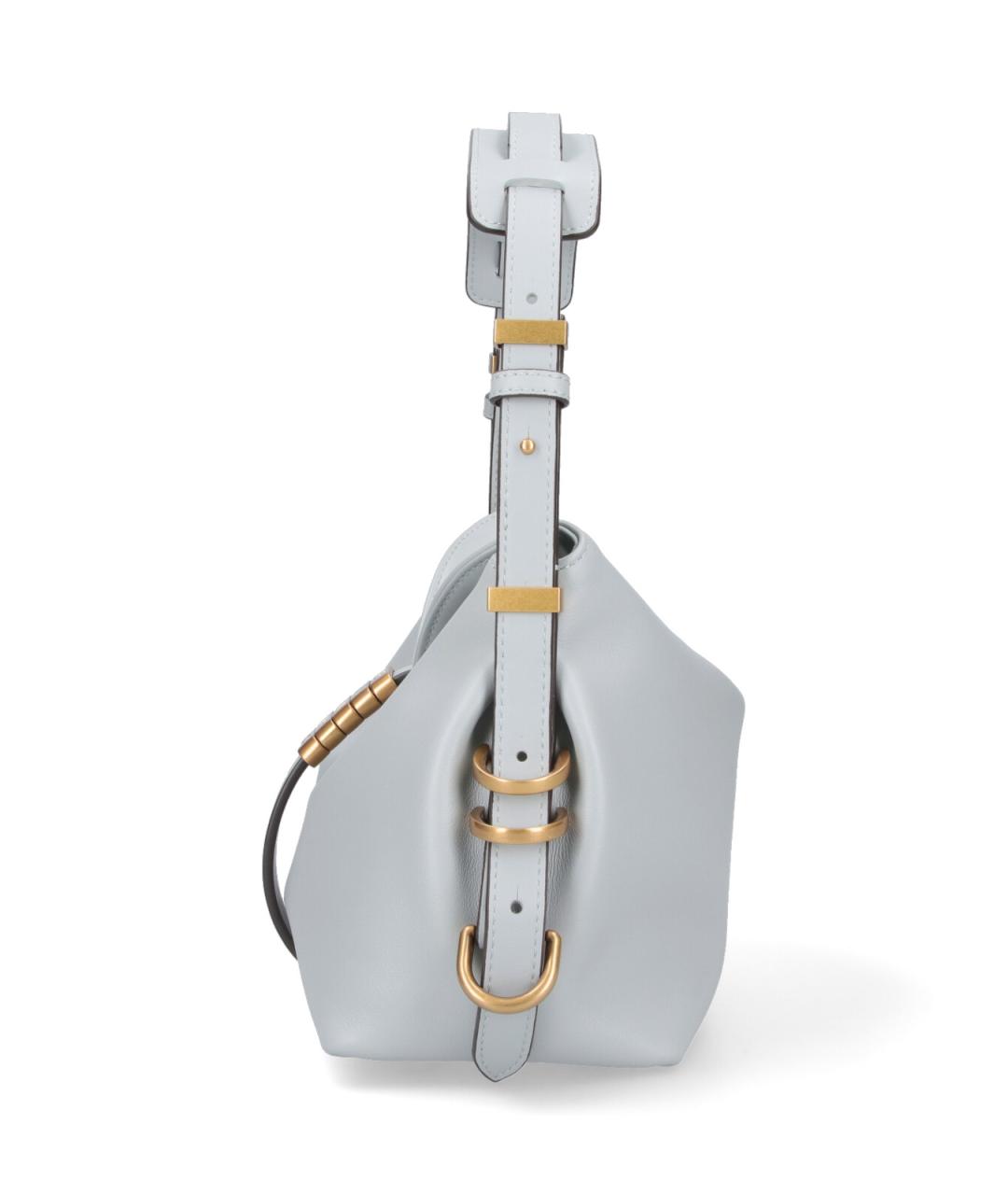 PINKO Серая кожаная сумка через плечо, фото 5