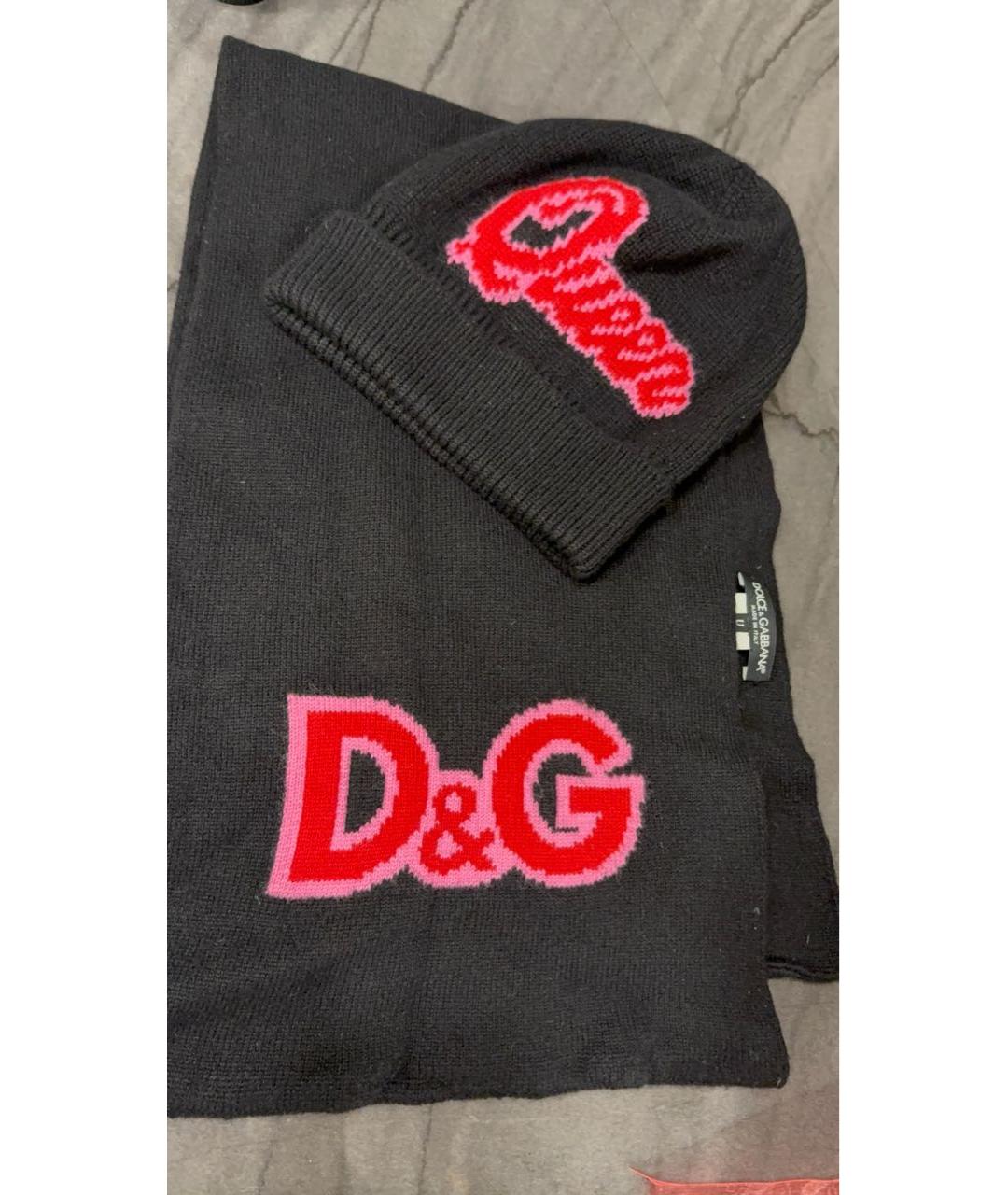 DOLCE&GABBANA Черная кашемировая шапка, фото 8