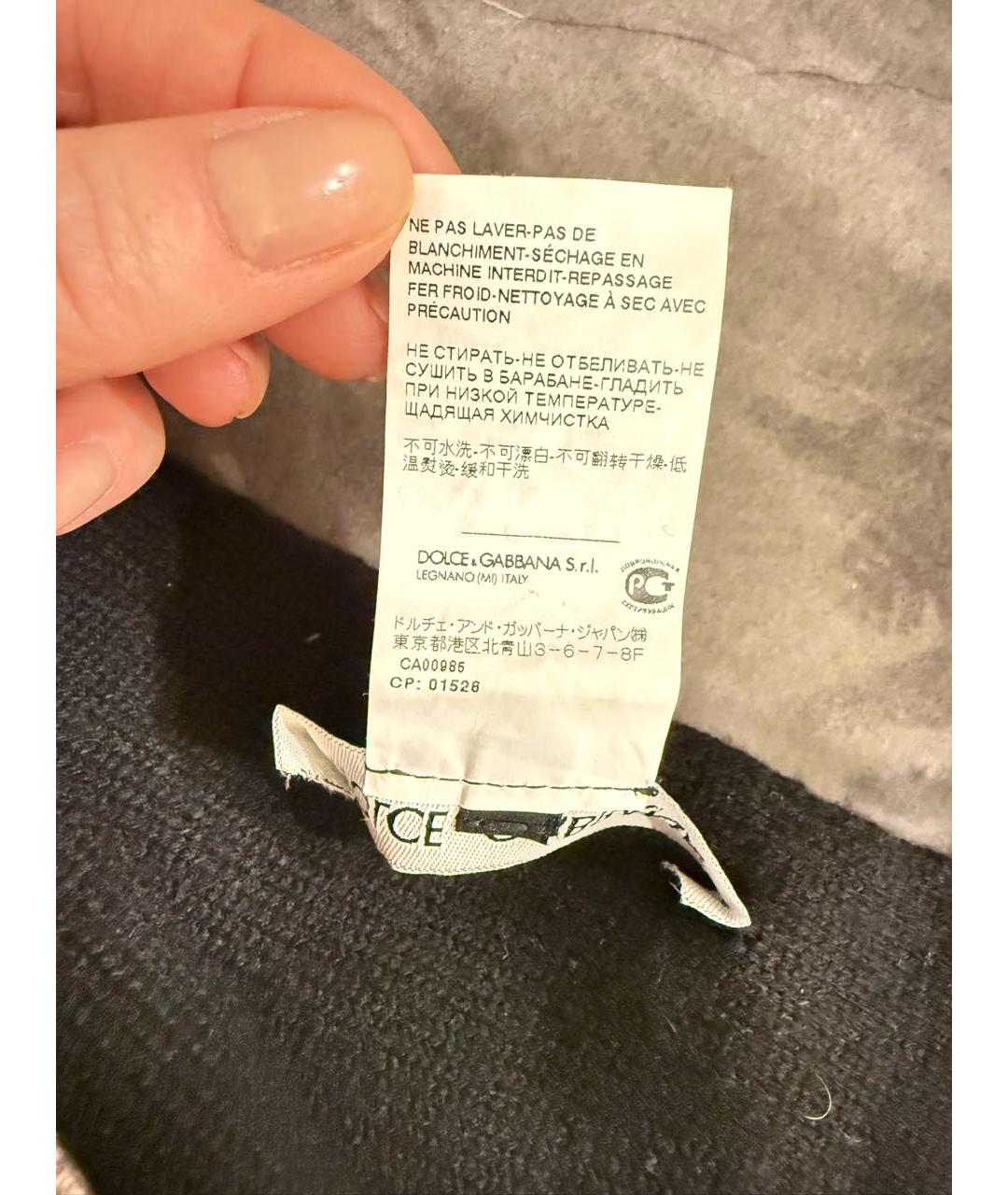 DOLCE&GABBANA Черная кашемировая шапка, фото 4