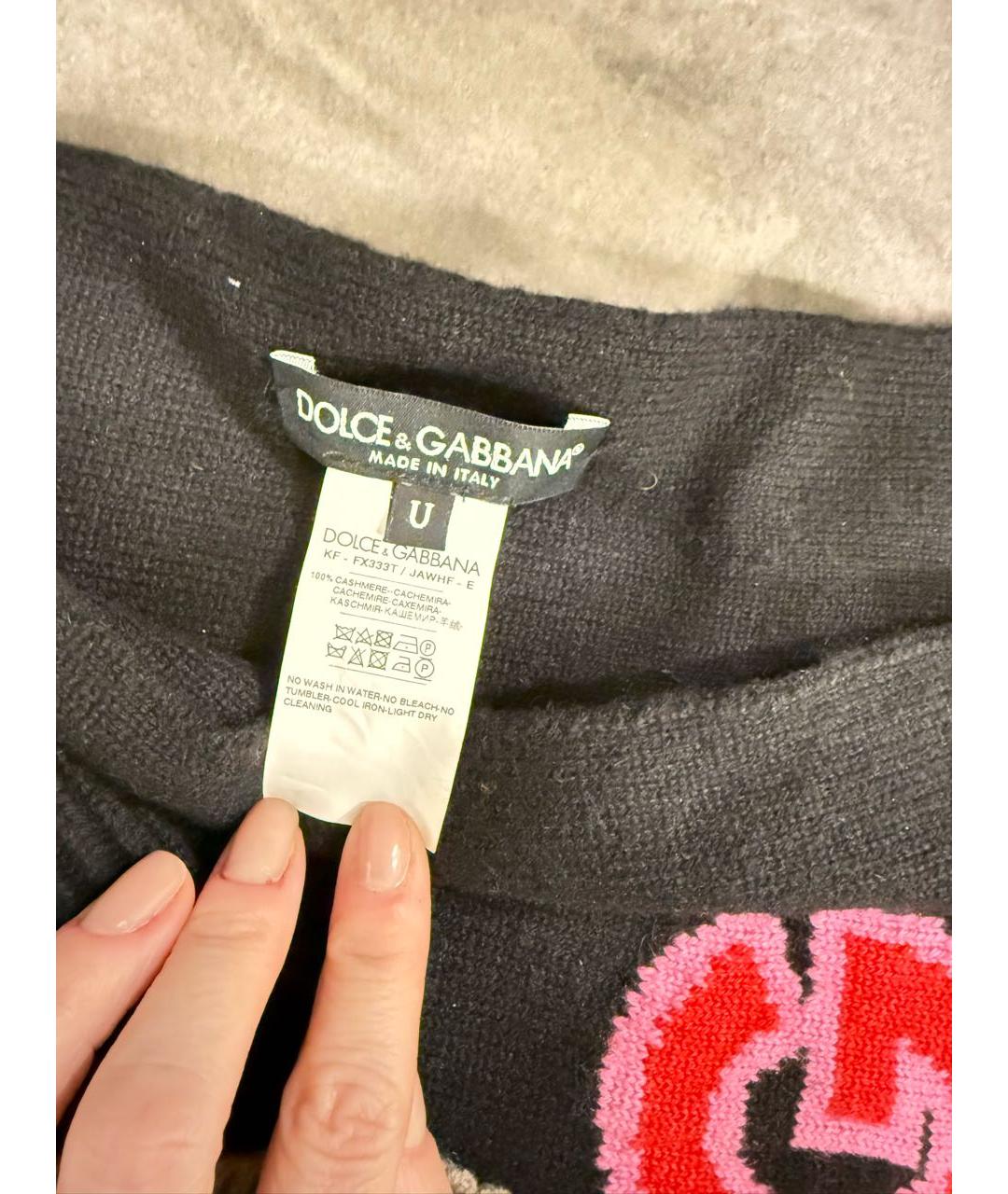 DOLCE&GABBANA Черная кашемировая шапка, фото 5