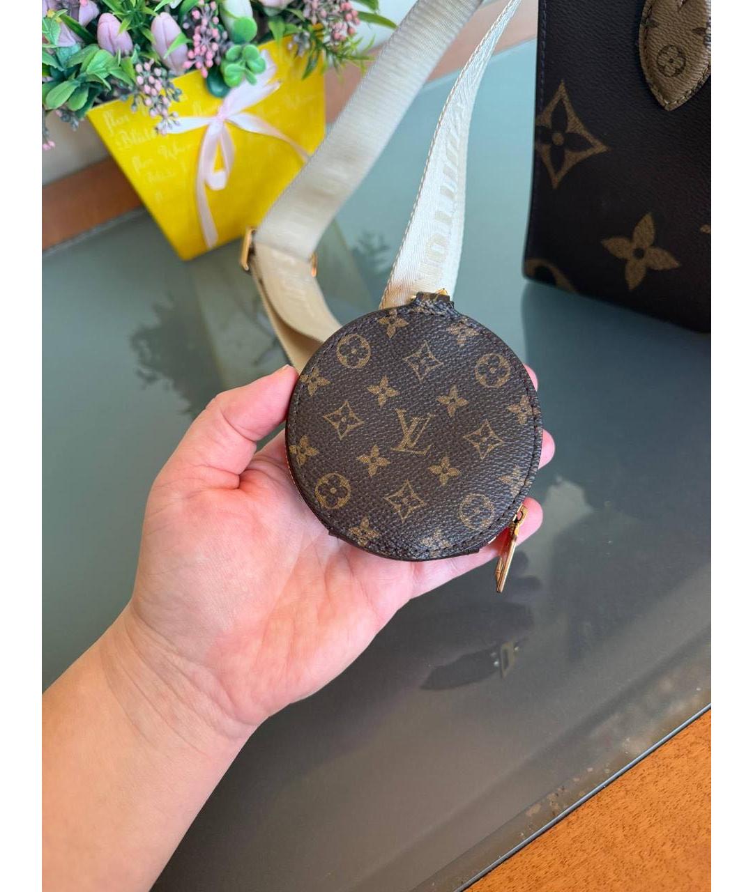 LOUIS VUITTON Коричневая кожаная сумка тоут, фото 8