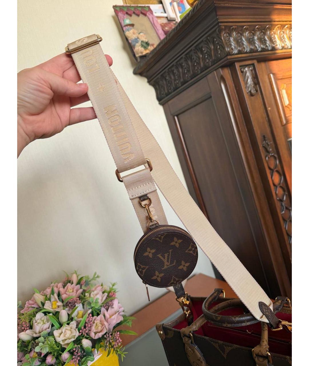 LOUIS VUITTON Коричневая кожаная сумка тоут, фото 6