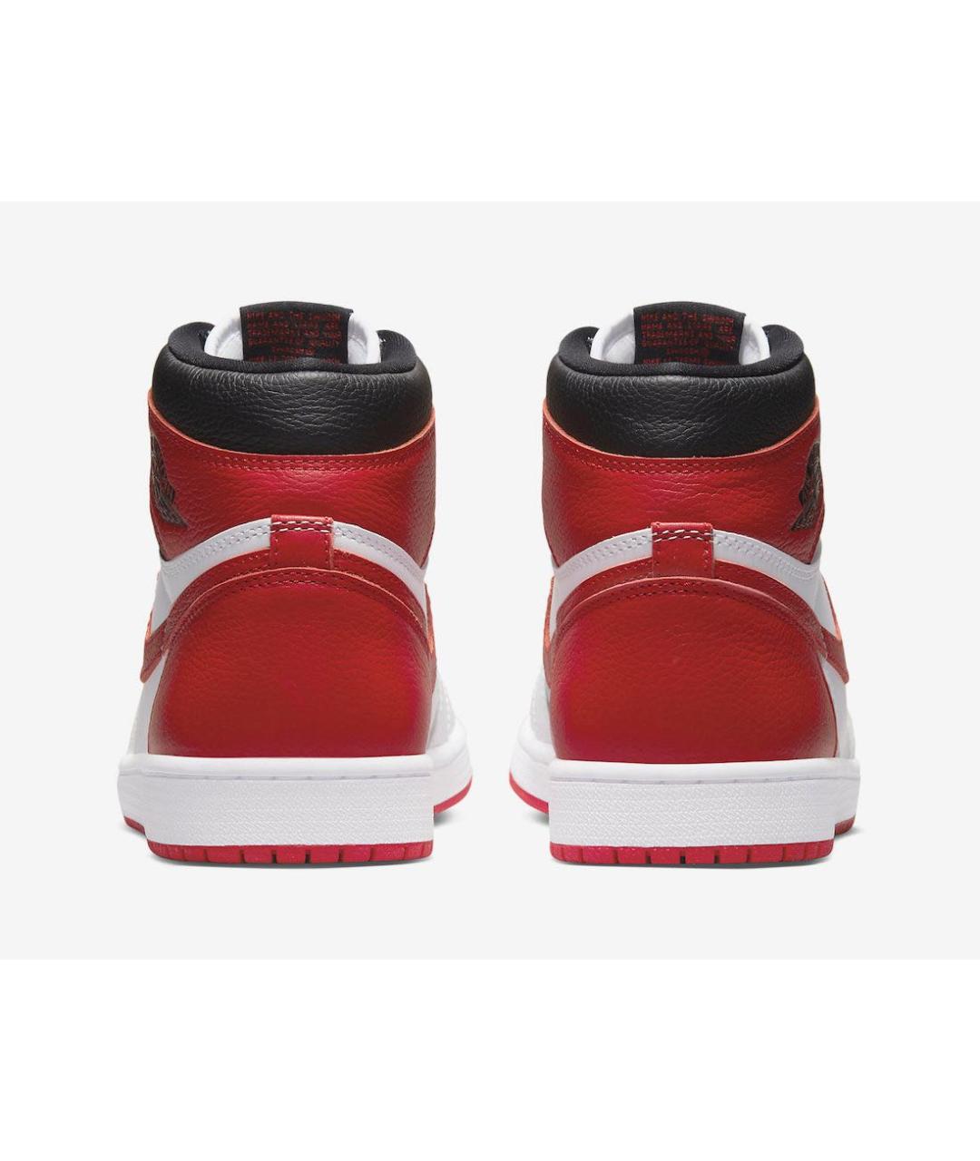 JORDAN Красные высокие кроссовки / кеды из искусственной кожи, фото 4