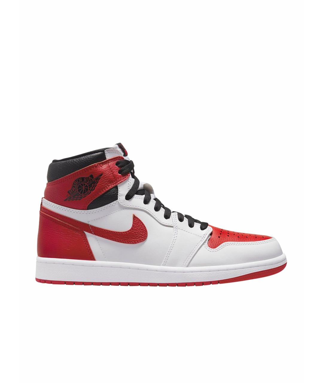 JORDAN Красные высокие кроссовки / кеды из искусственной кожи, фото 1