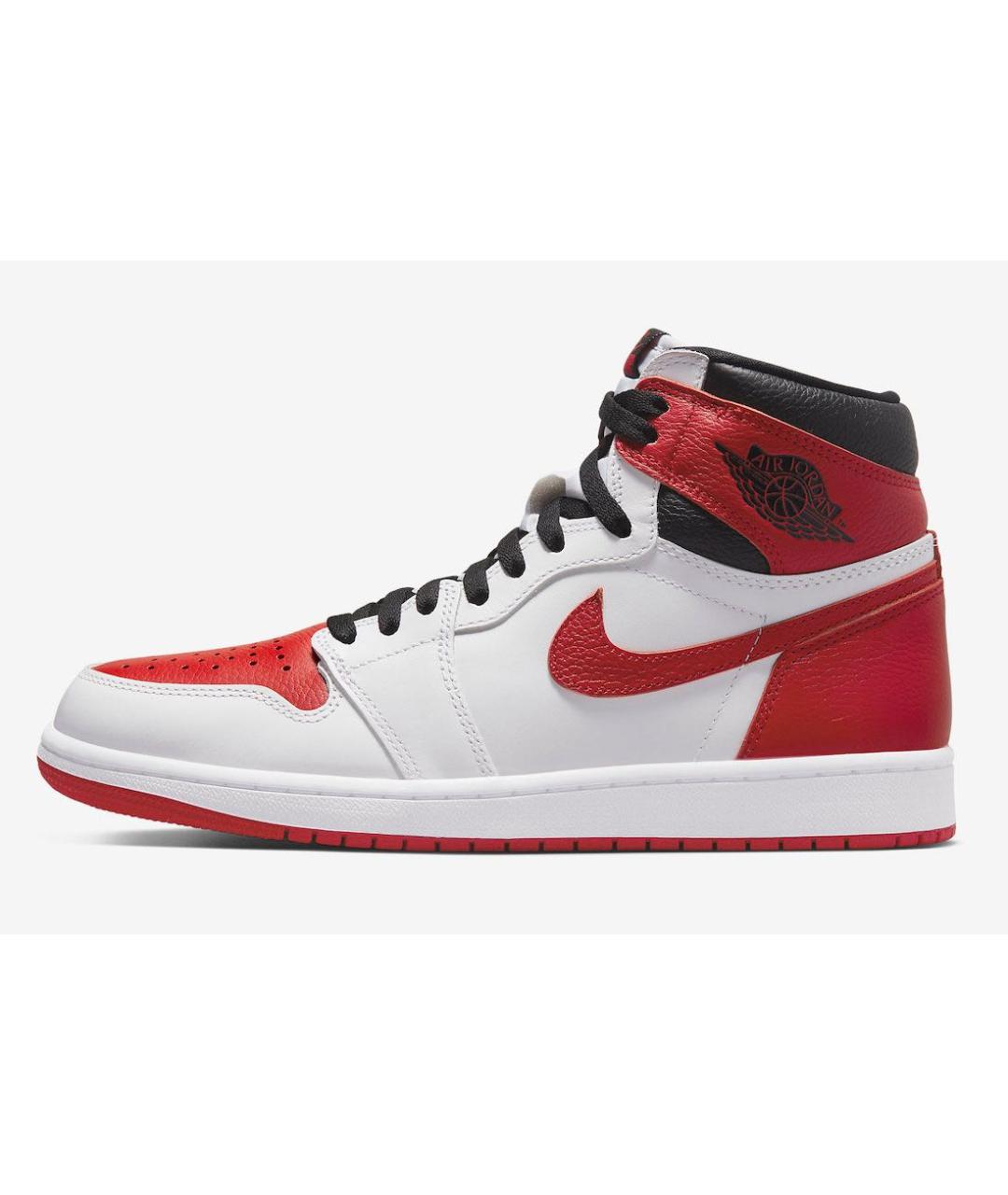 JORDAN Красные высокие кроссовки / кеды из искусственной кожи, фото 5
