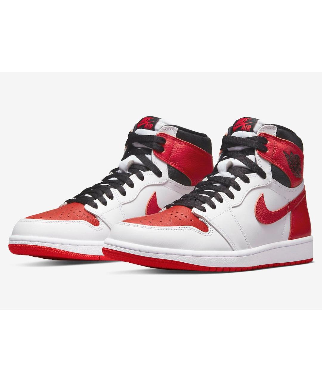 JORDAN Красные высокие кроссовки / кеды из искусственной кожи, фото 2