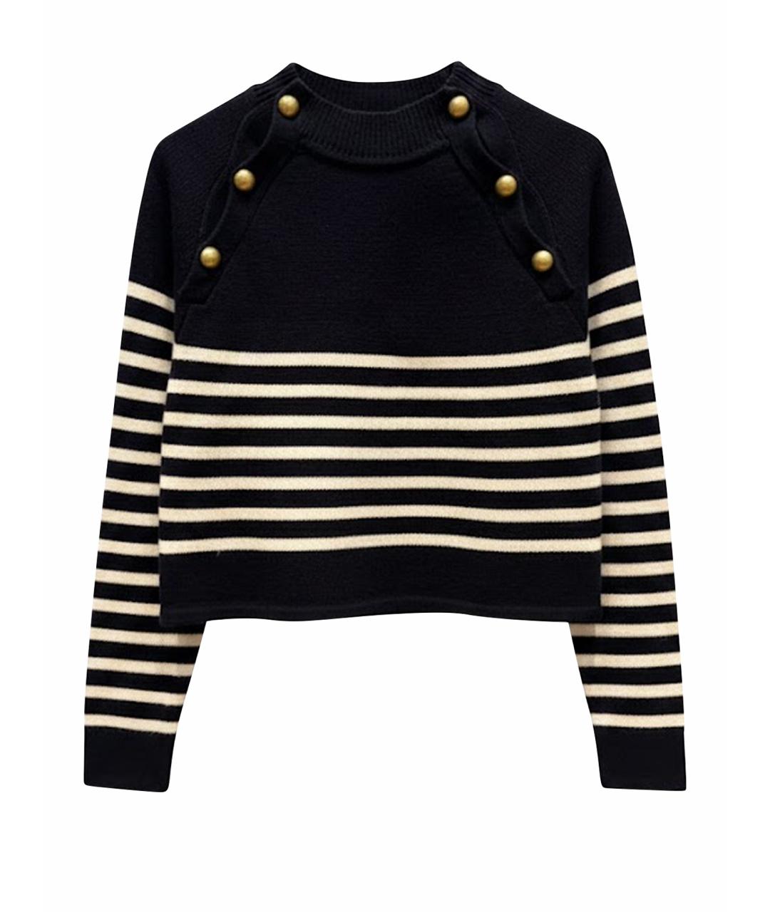 ERMANNO FIRENZE Темно-синий шерстяной джемпер / свитер, фото 1