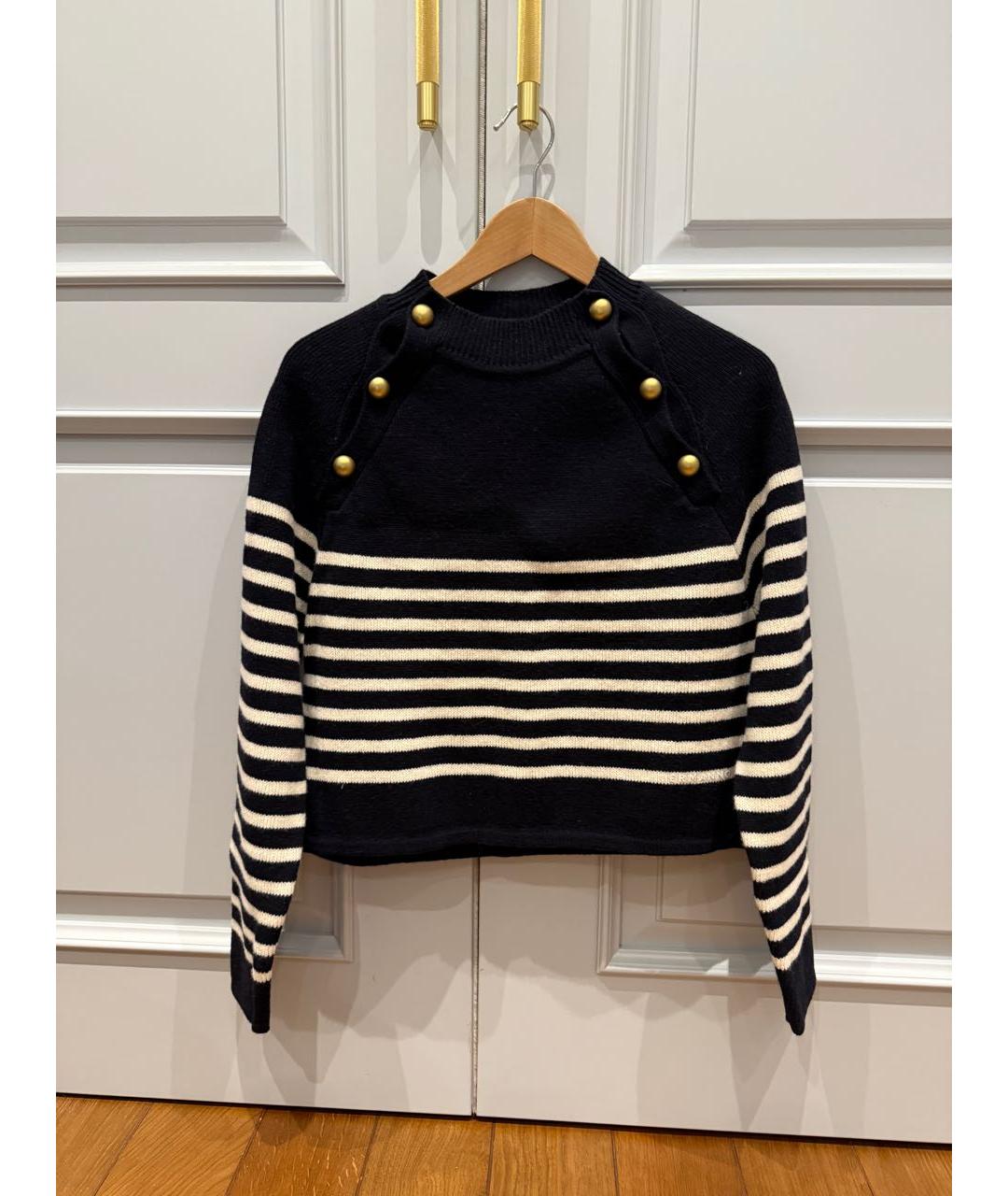 ERMANNO FIRENZE Темно-синий шерстяной джемпер / свитер, фото 7