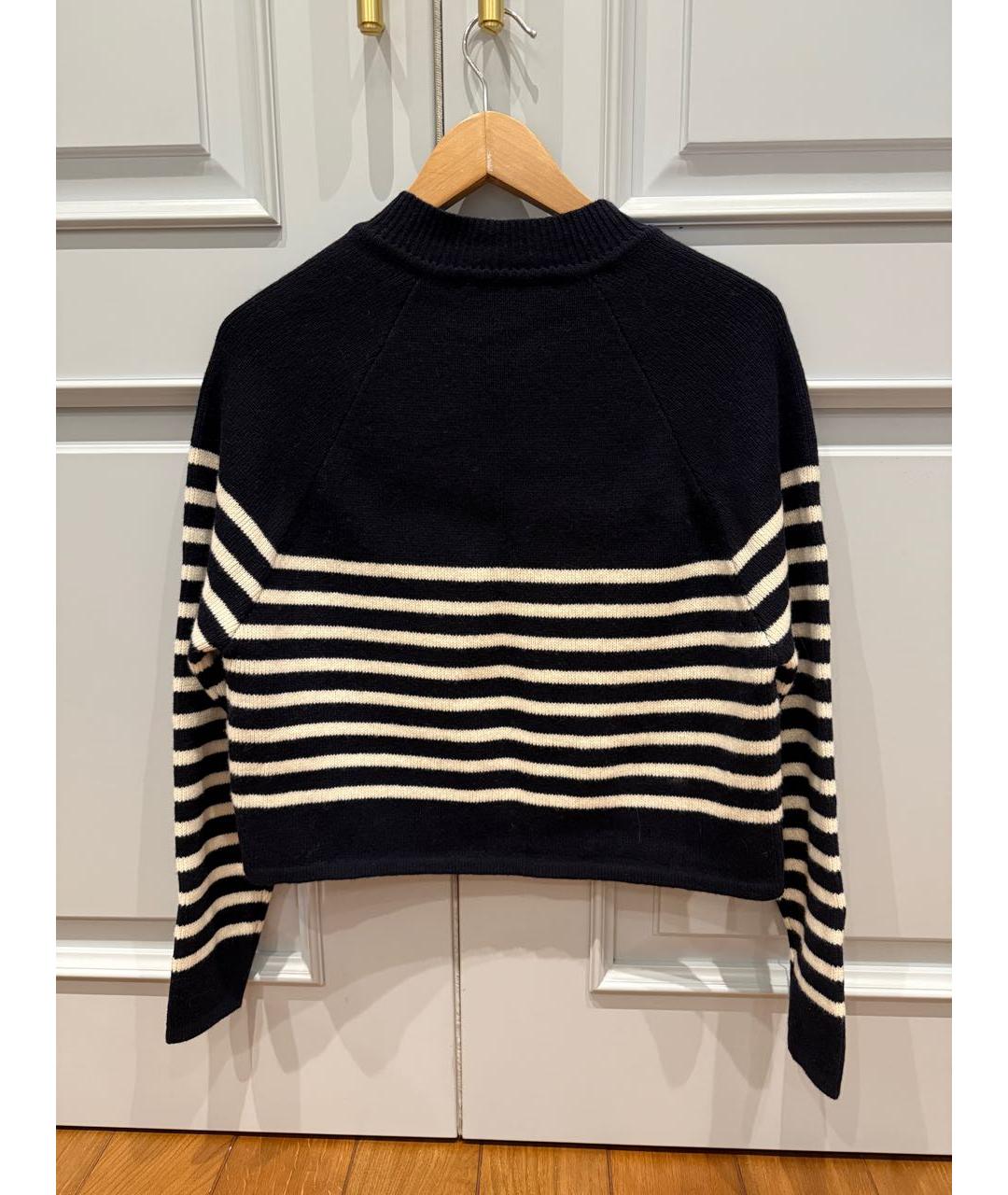 ERMANNO FIRENZE Темно-синий шерстяной джемпер / свитер, фото 3