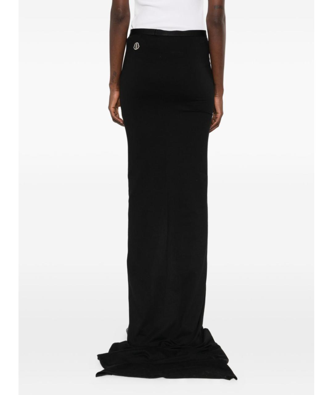 MONCLER Черная хлопковая юбка макси, фото 5