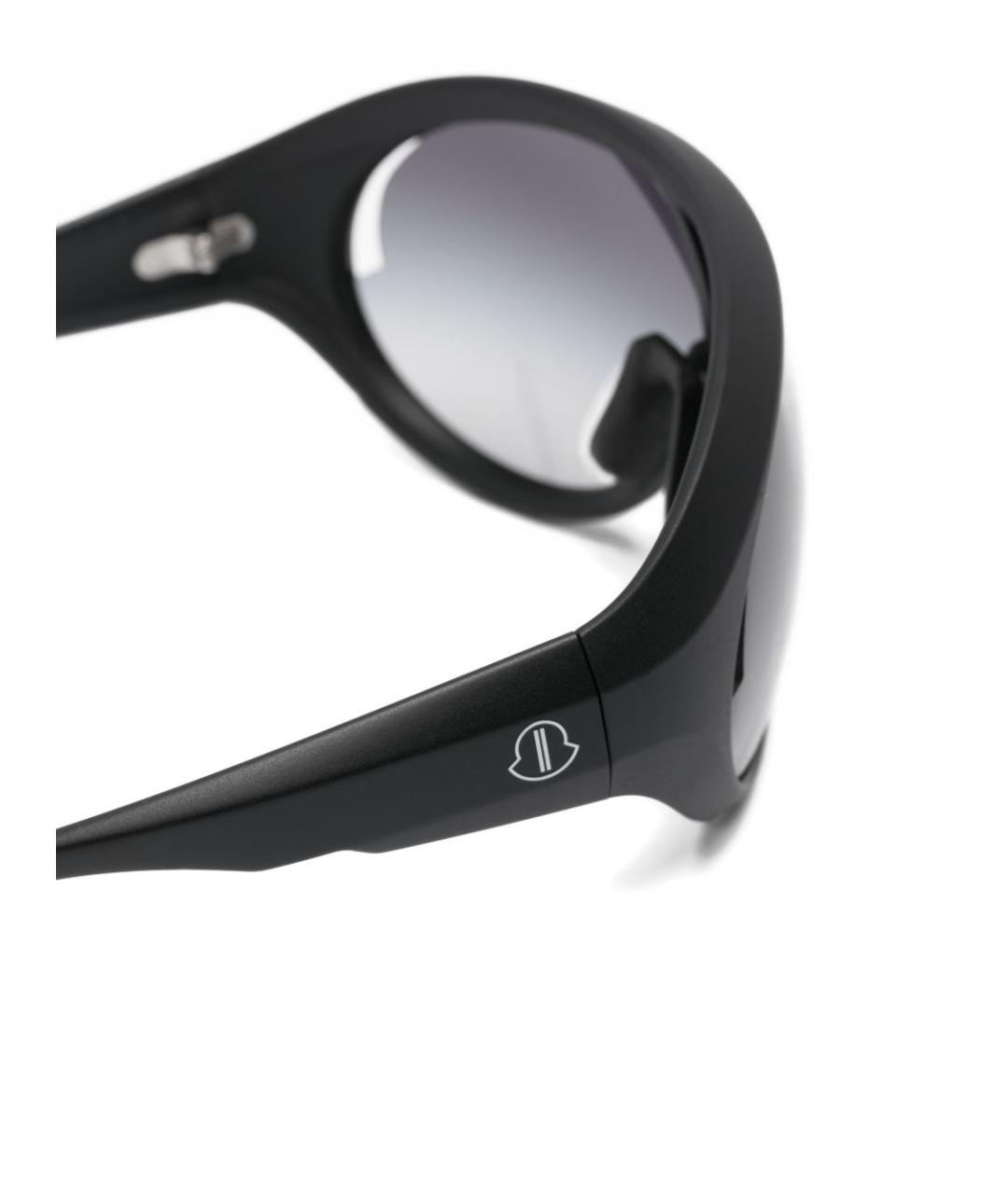 MONCLER Черные пластиковые солнцезащитные очки, фото 2