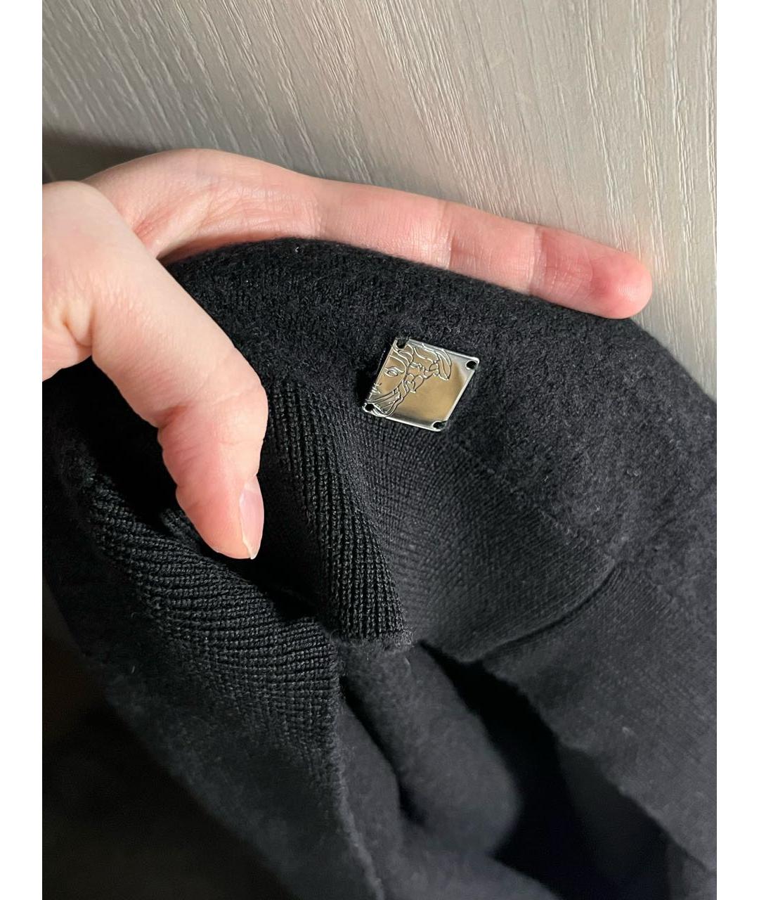 VERSACE Черный шерстяной джемпер / свитер, фото 2