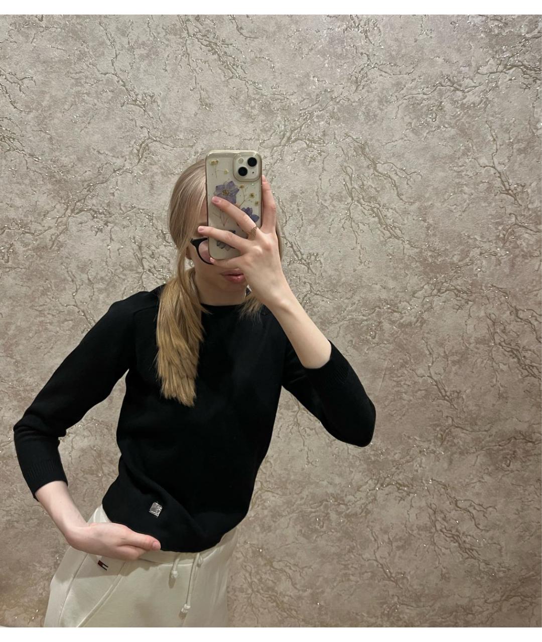 VERSACE Черный шерстяной джемпер / свитер, фото 4