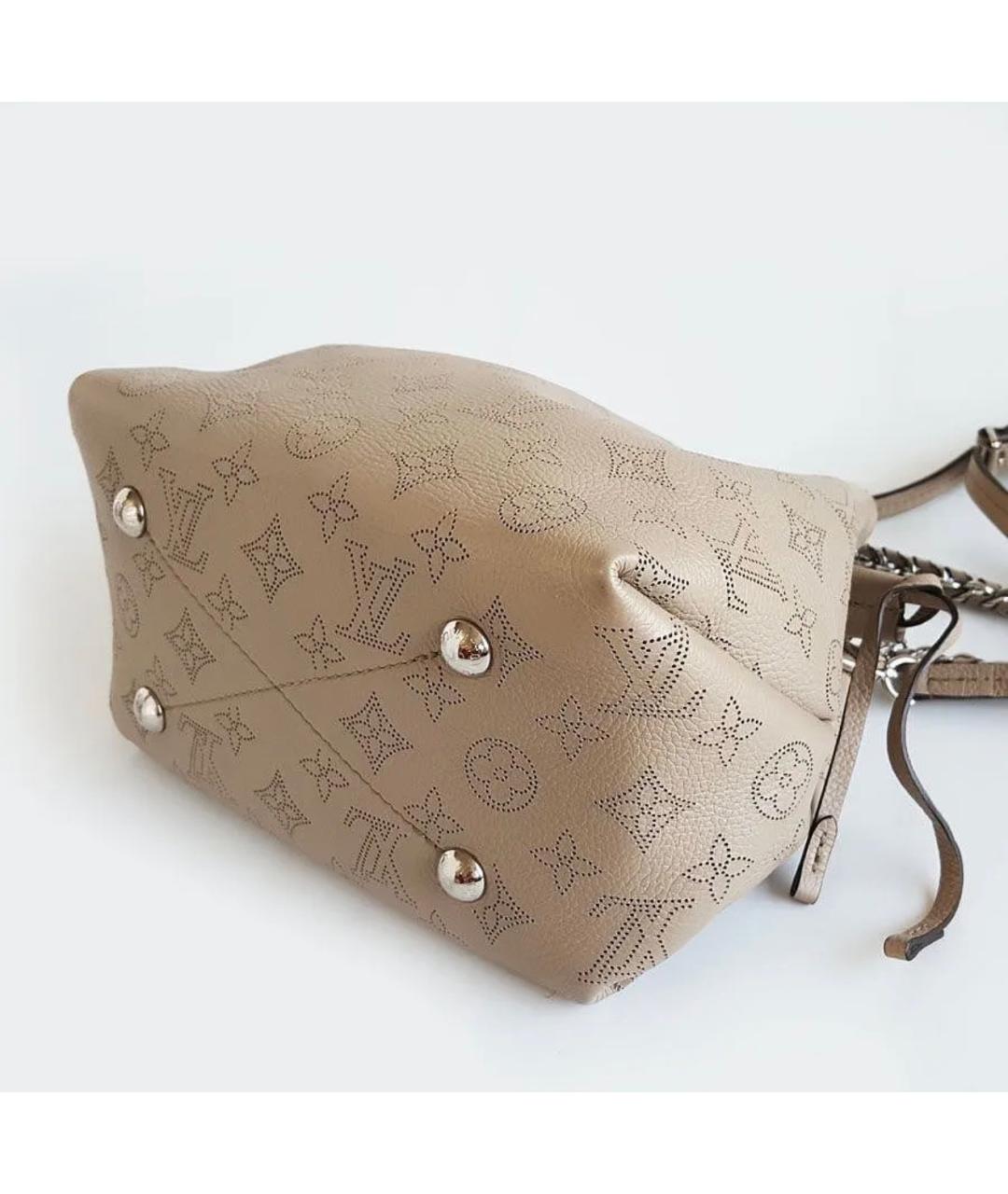 LOUIS VUITTON Коричневая кожаная сумка через плечо, фото 4