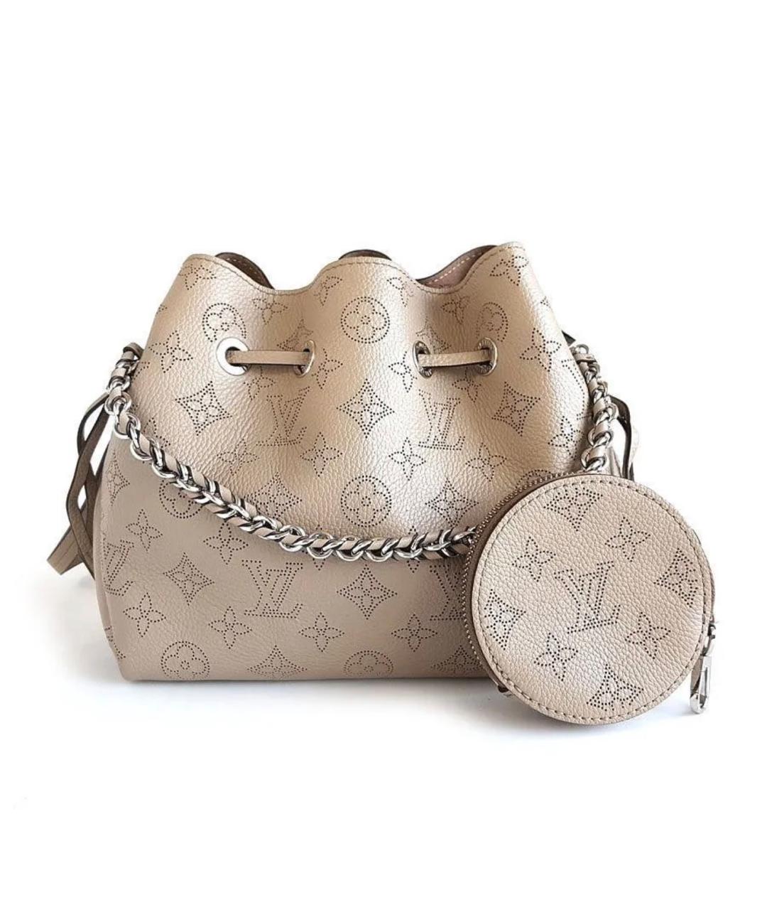 LOUIS VUITTON Коричневая кожаная сумка через плечо, фото 8