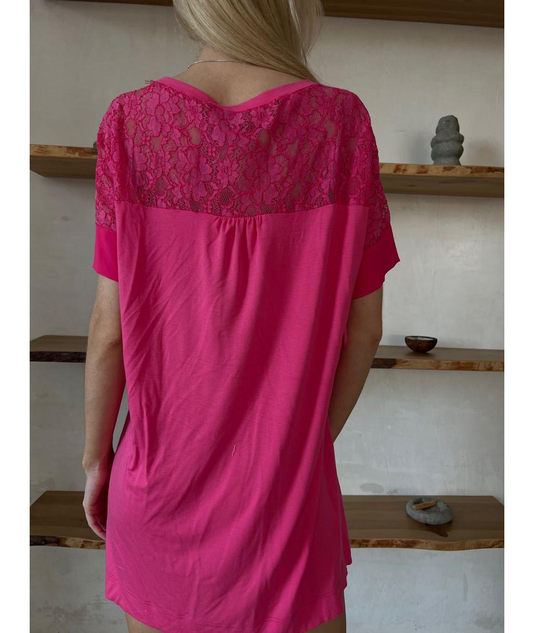 VDP Розовая хлопко-эластановая футболка, фото 6