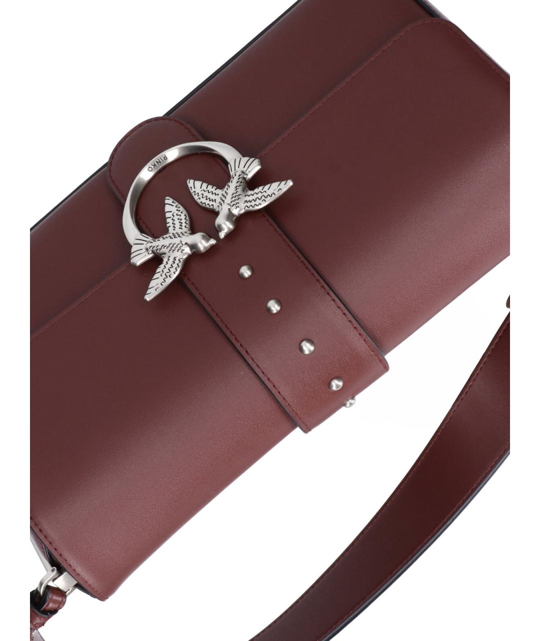 PINKO Красная кожаная сумка через плечо, фото 4