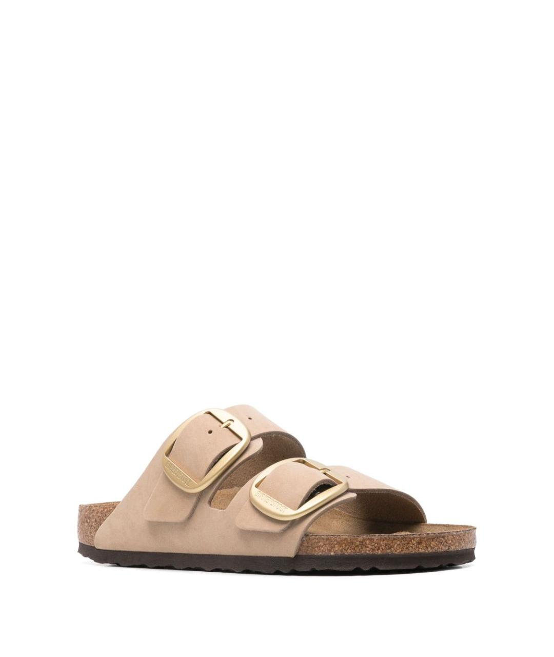 BIRKENSTOCK Бежевые замшевые сандалии, фото 3