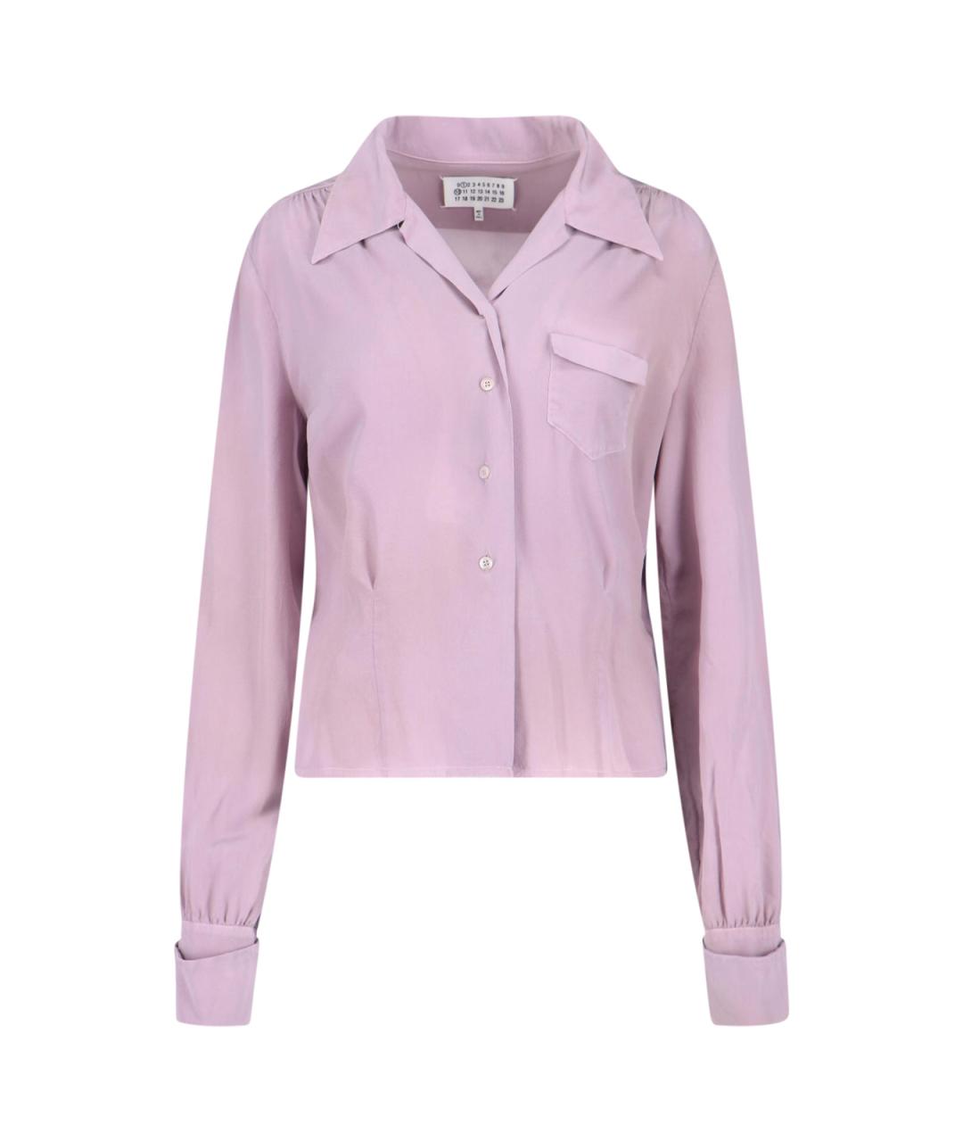 MAISON MARGIELA Розовая шелковая рубашка, фото 1