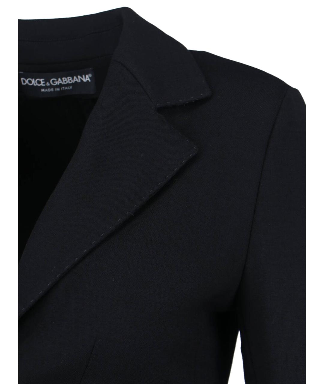 DOLCE&GABBANA Черный шерстяной жакет/пиджак, фото 4