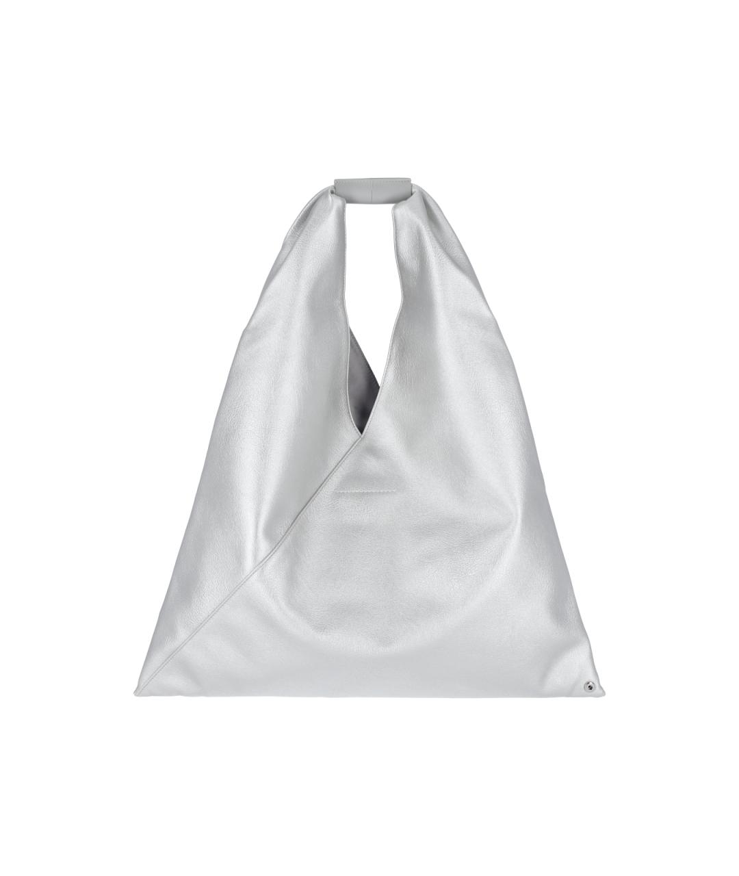 MM6 MAISON MARGIELA Серебряная сумка тоут, фото 1