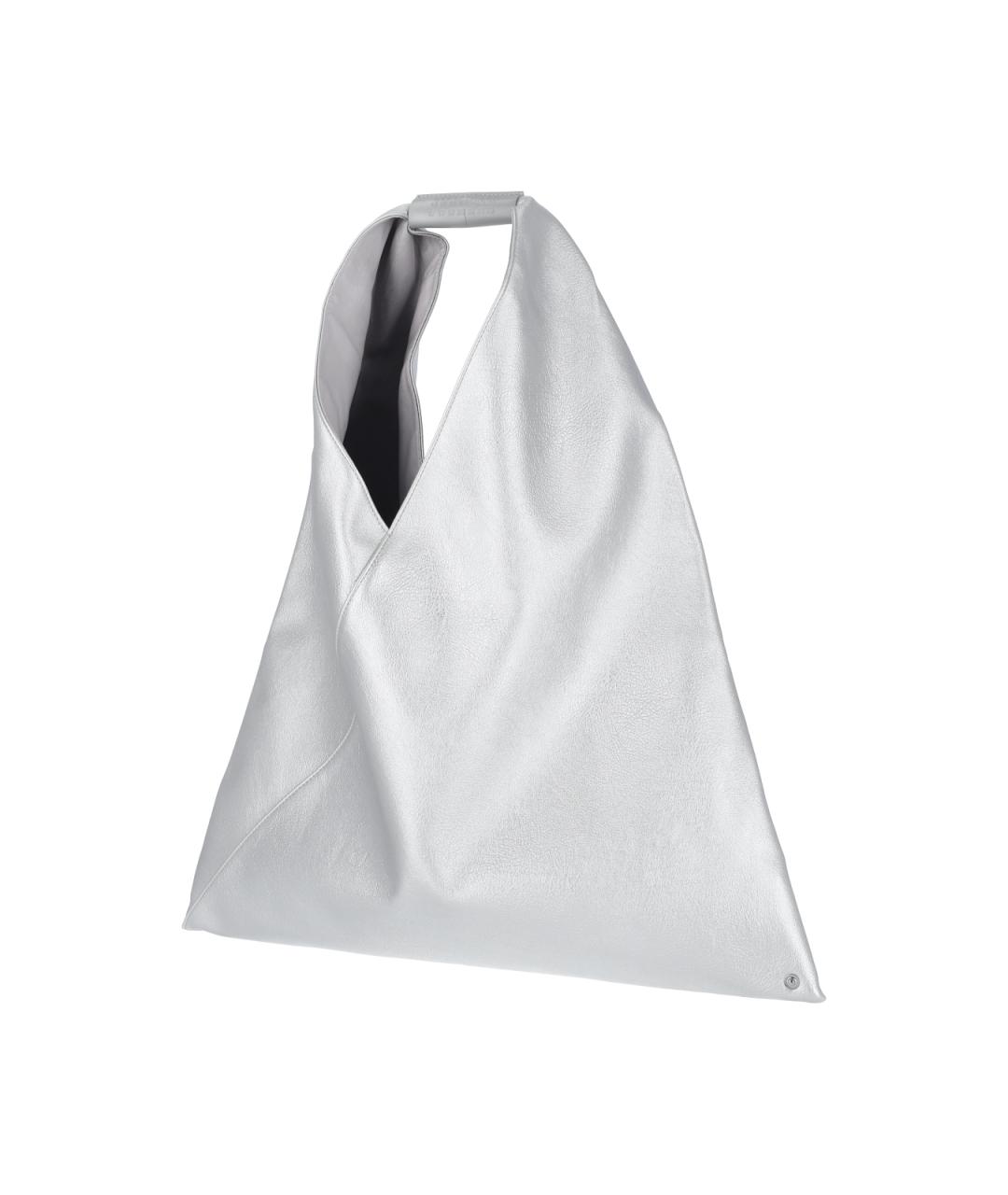 MM6 MAISON MARGIELA Серебряная сумка тоут, фото 2