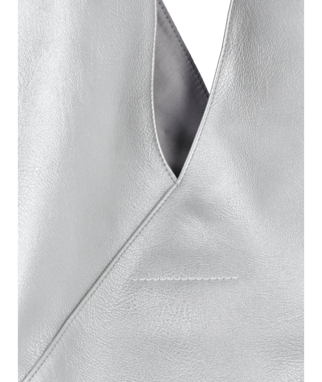 MM6 MAISON MARGIELA Серебряная сумка тоут, фото 5