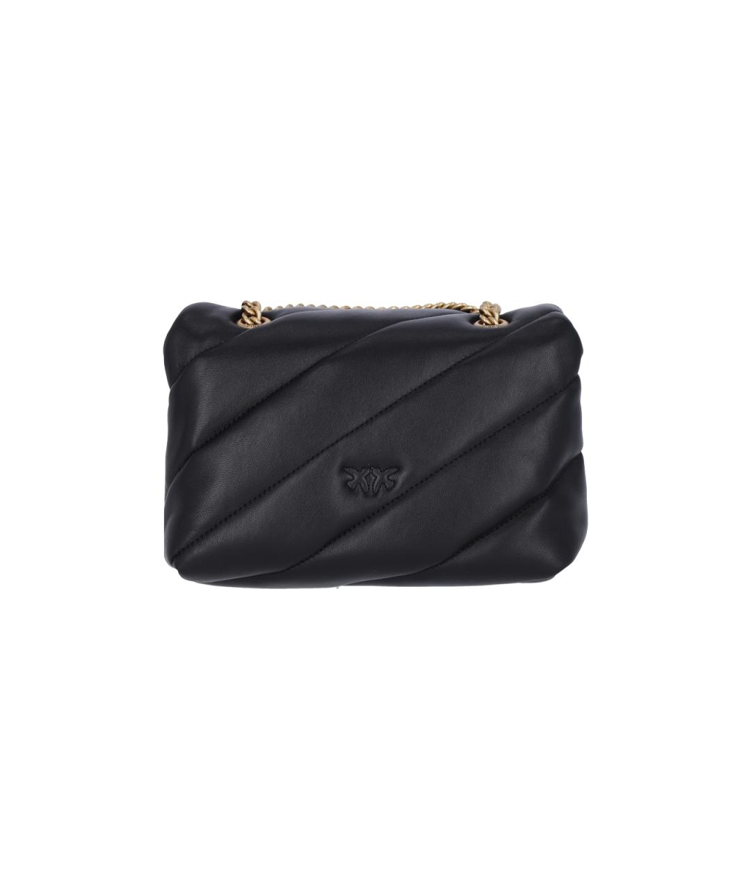 PINKO Черная кожаная сумка через плечо, фото 3