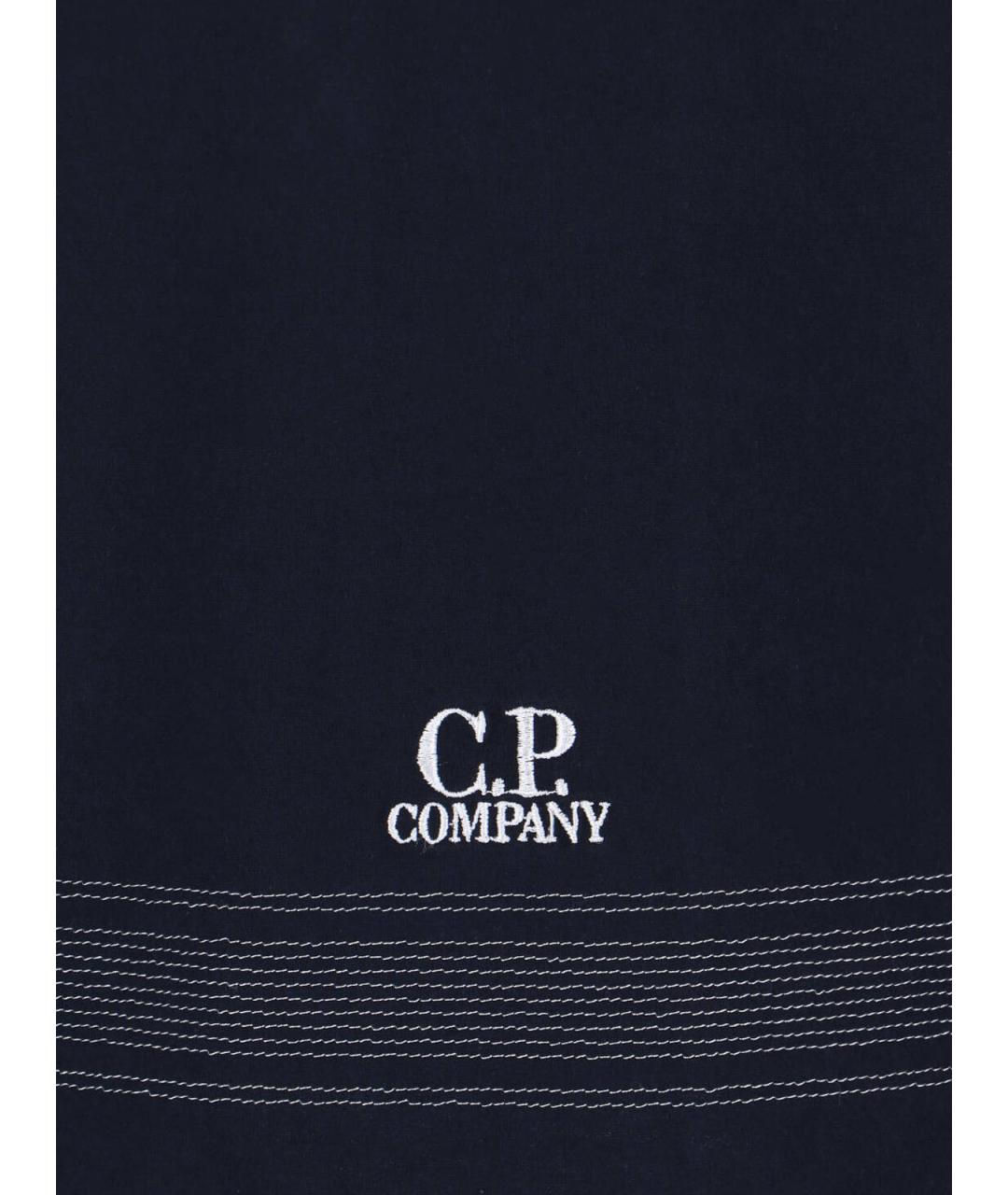CP COMPANY Темно-синяя хлопковая футболка, фото 3