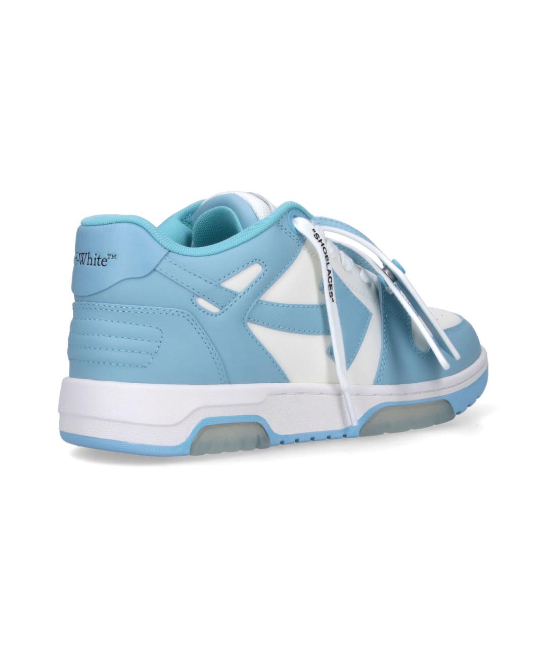 OFF-WHITE Голубые синтетические низкие кроссовки / кеды, фото 4