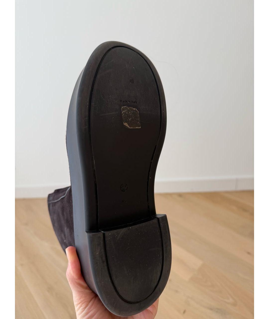 THE ROW Коричневые замшевые сапоги, фото 3