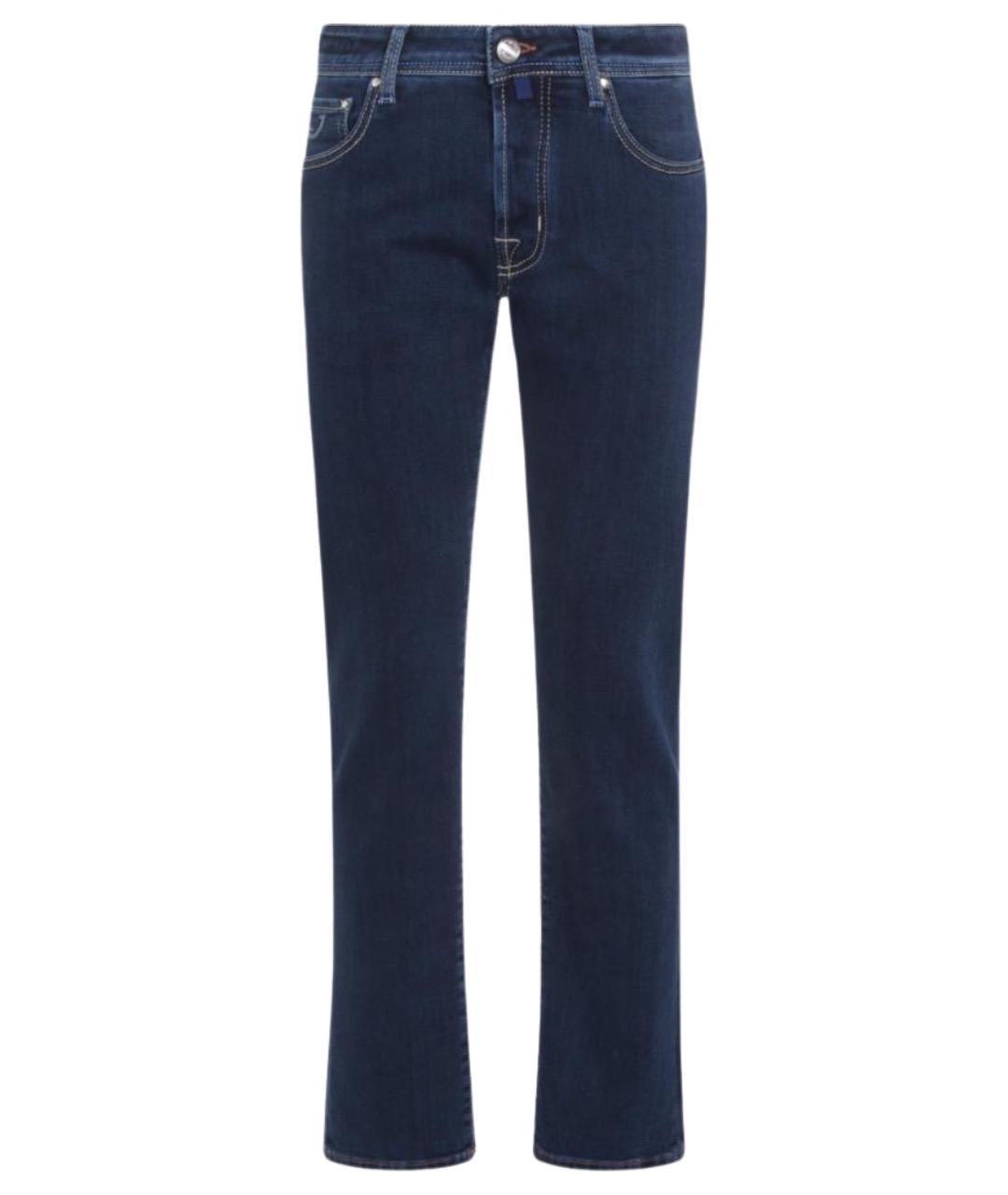 JACOB COHEN Синие хлопковые прямые джинсы, фото 1