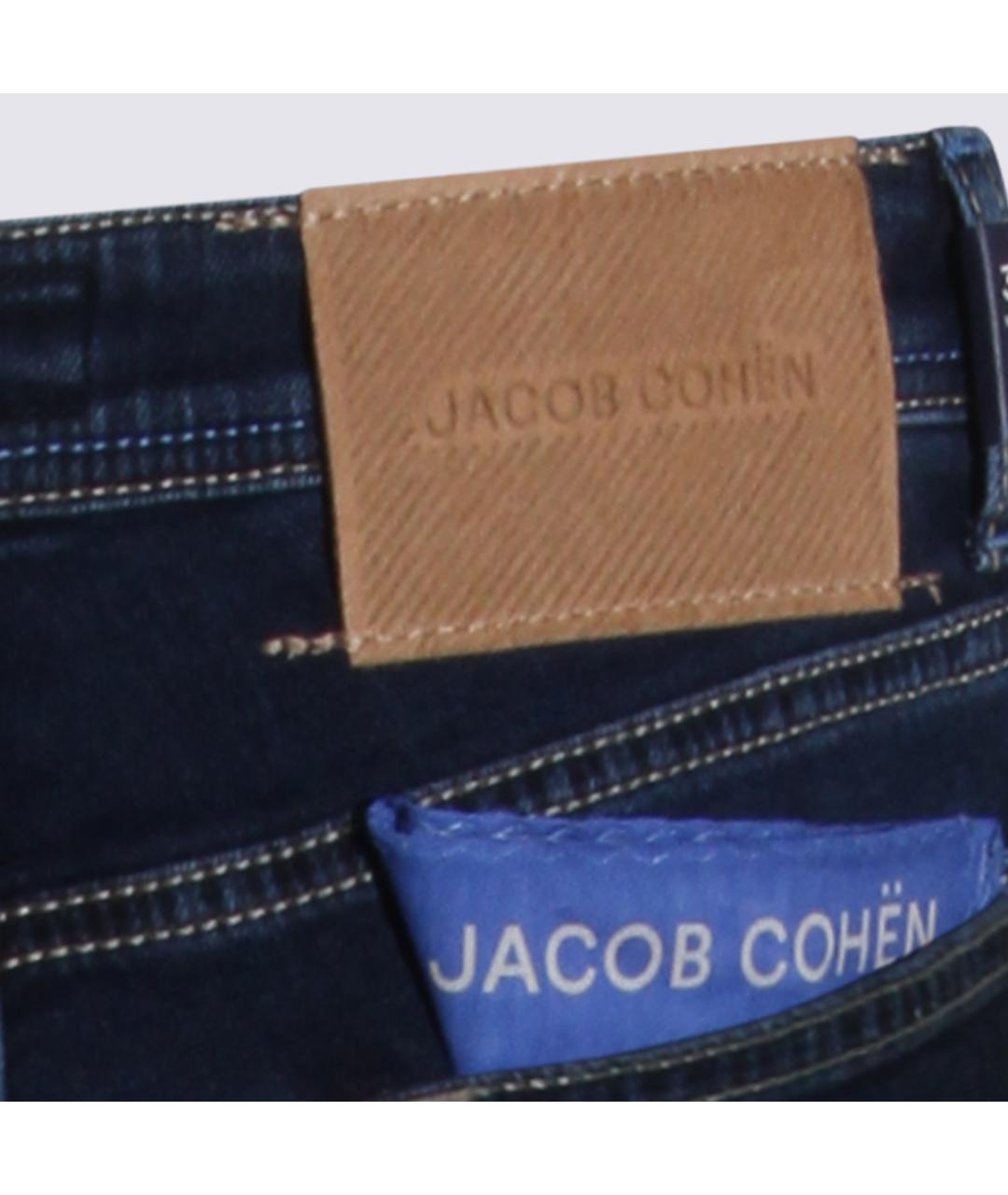 JACOB COHEN Синие хлопковые прямые джинсы, фото 4