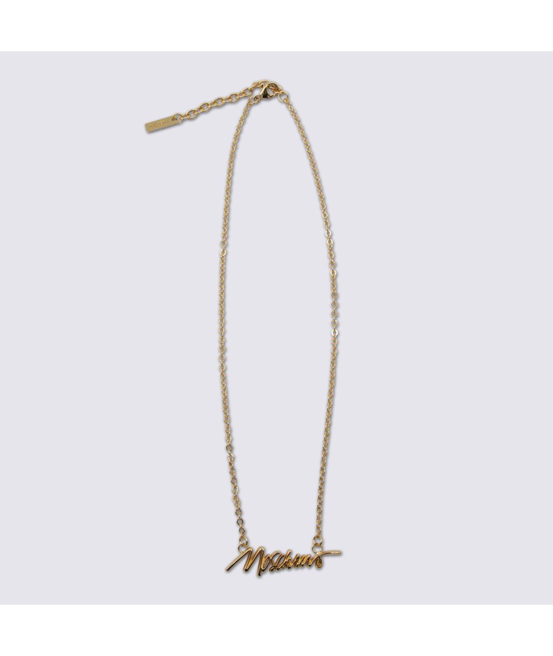 MOSCHINO Золотая металлическая подвеска, фото 3