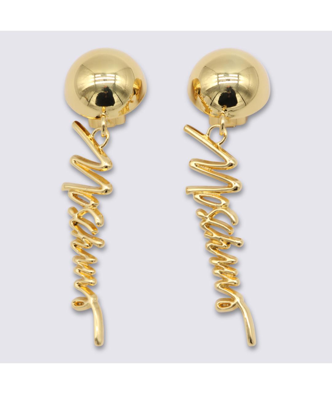 MOSCHINO Золотые металлические серьги, фото 3