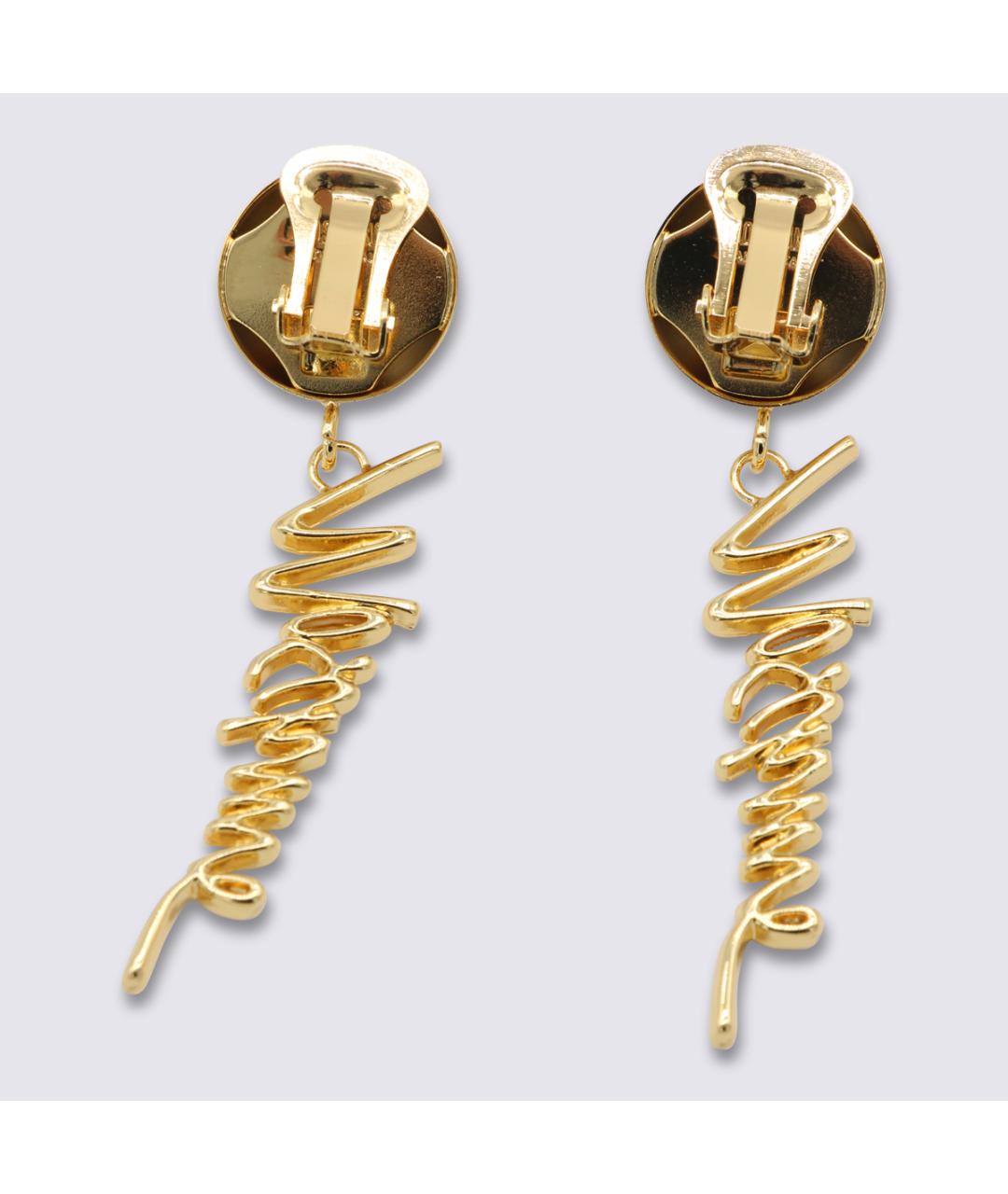MOSCHINO Золотые металлические серьги, фото 2
