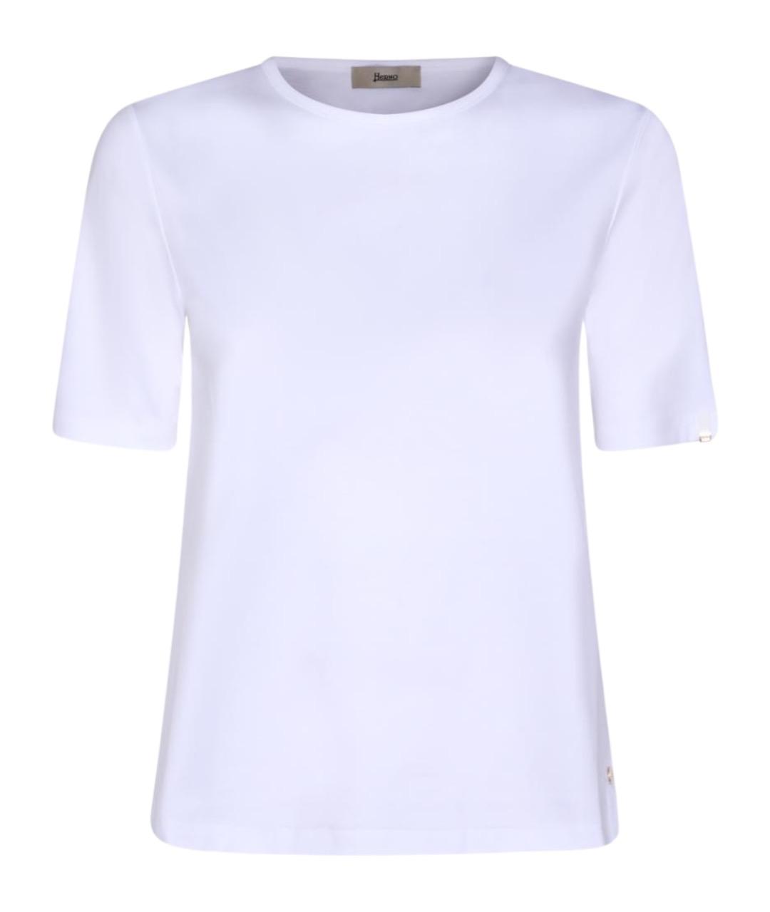 HERNO Белая хлопковая футболка, фото 1