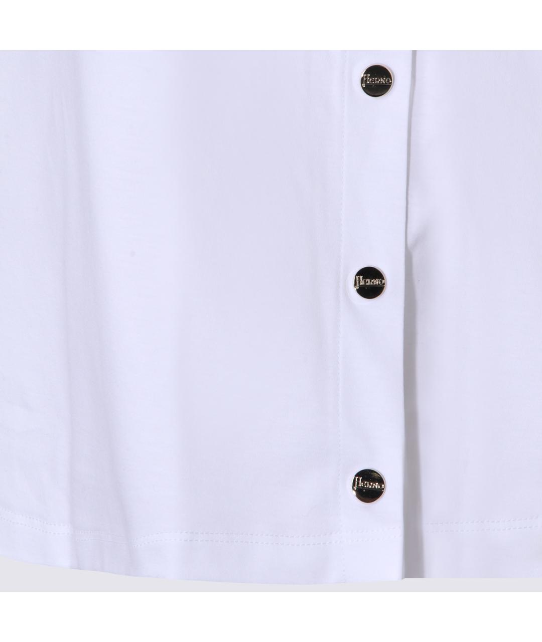 HERNO Белая хлопковая футболка, фото 3